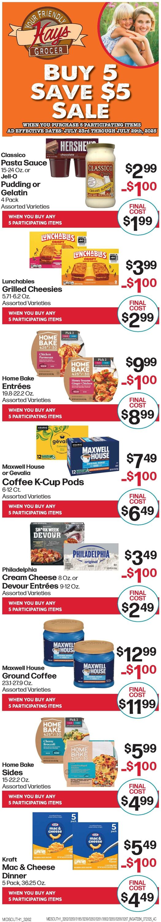 Weekly ad Hays Supermarkets 07/23/2025 - 07/29/2025