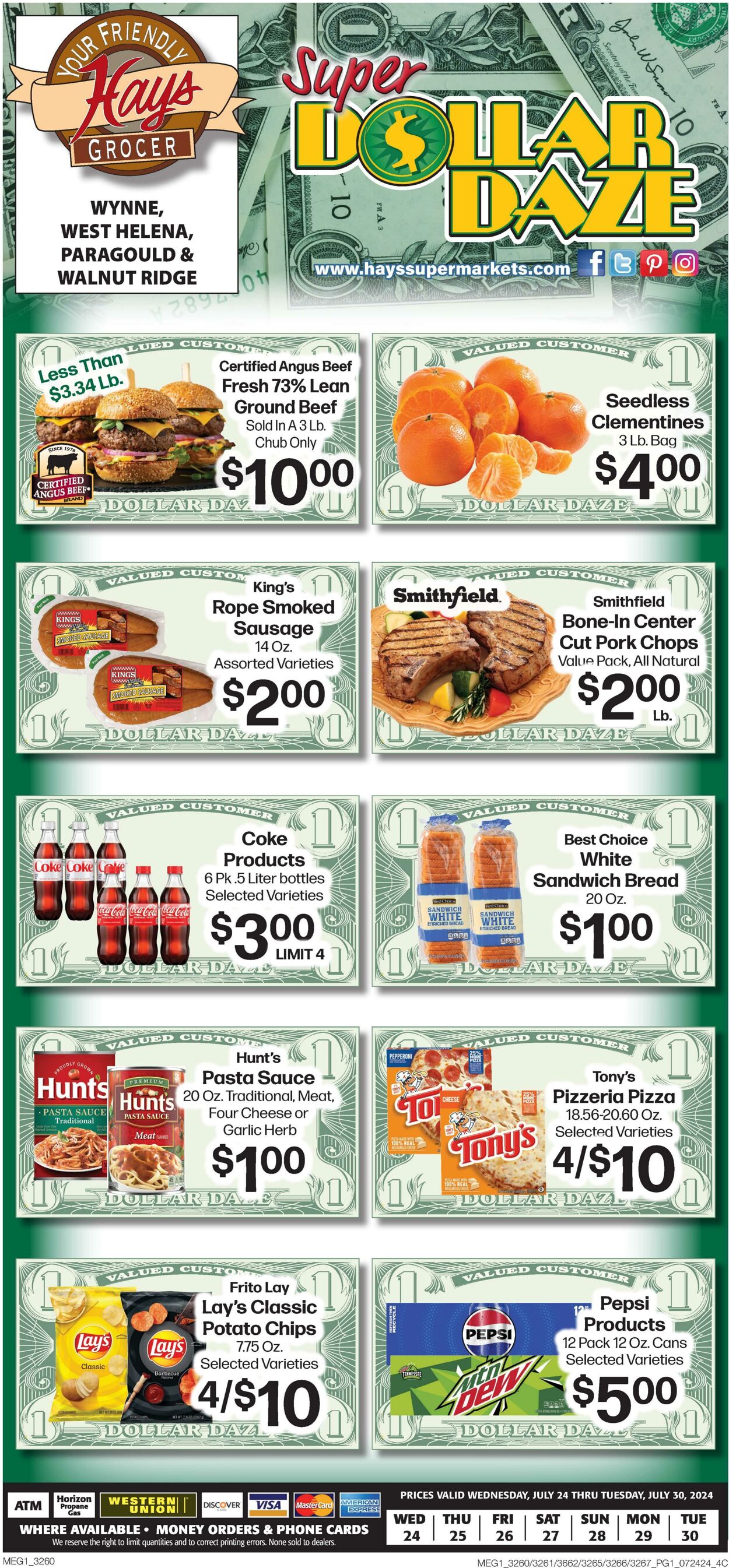 Weekly ad Hays Supermarkets 07/24/2024 - 07/30/2024