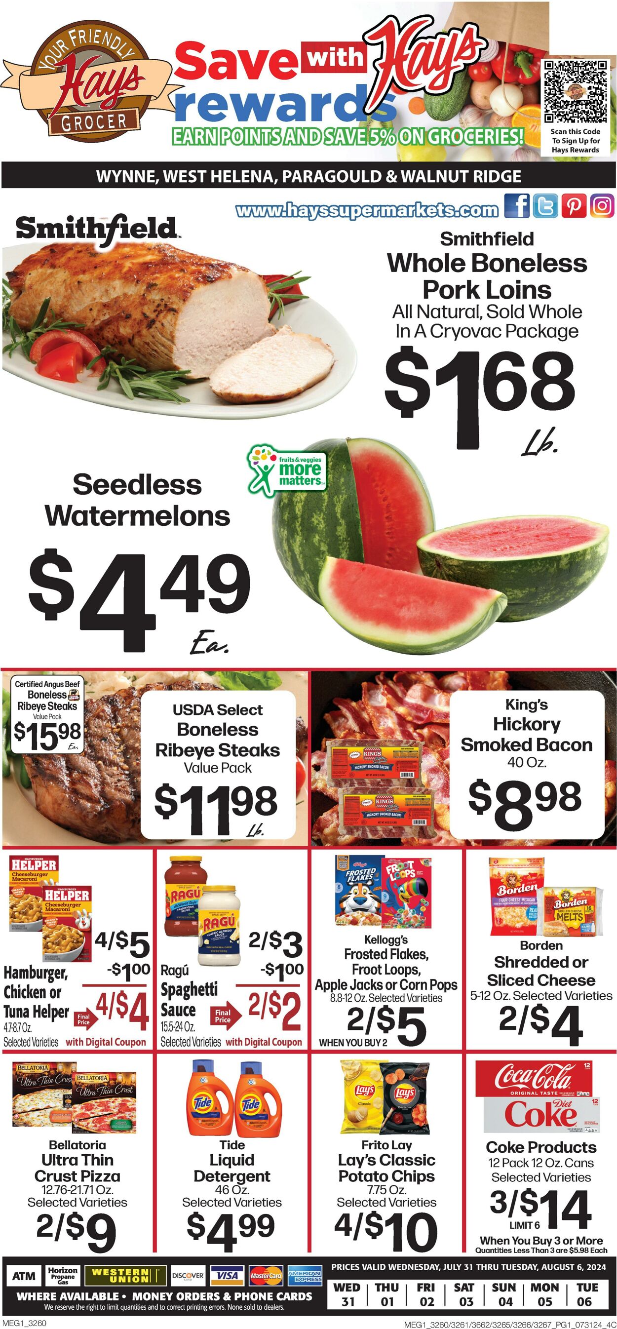 Weekly ad Hays Supermarkets 07/31/2024 - 08/06/2024