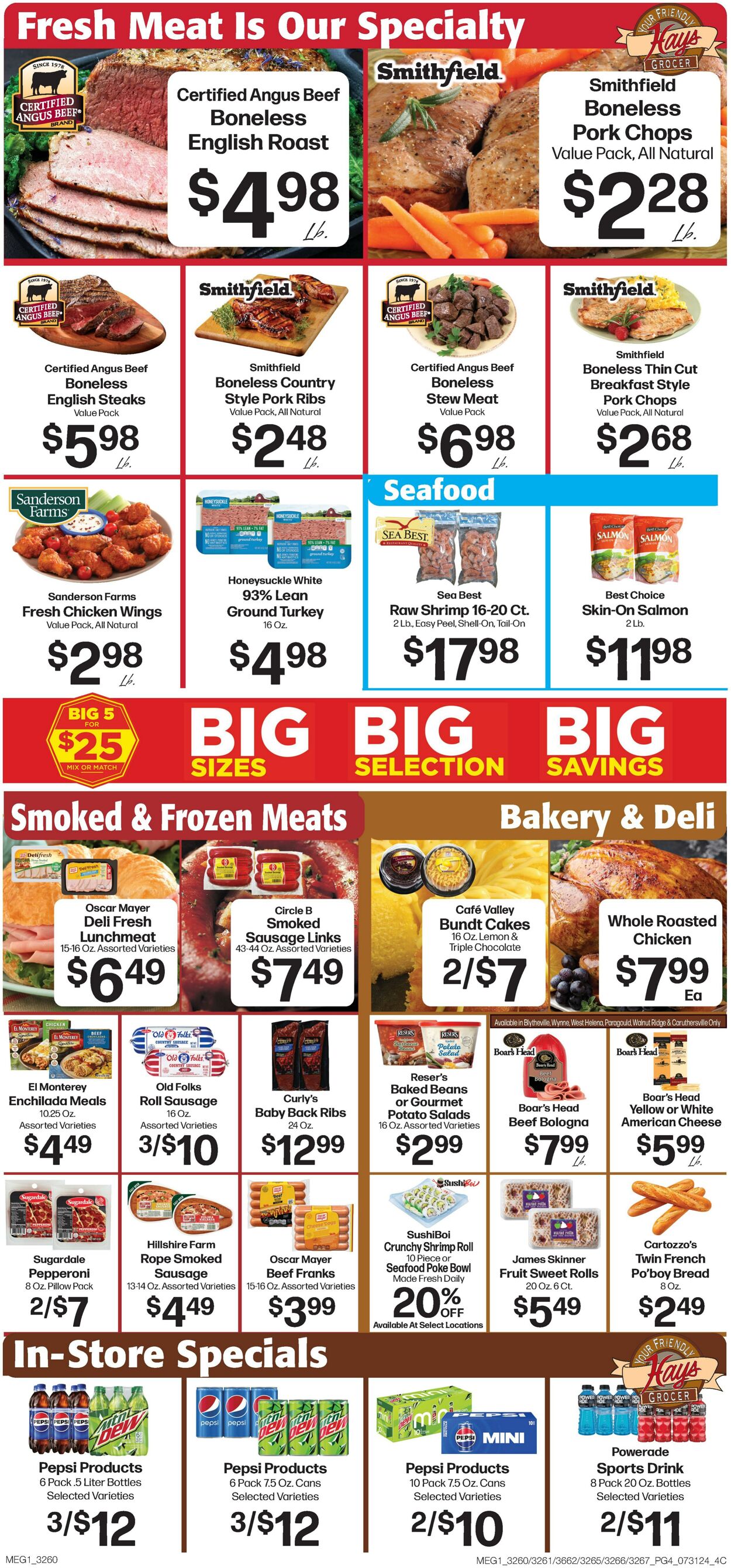 Weekly ad Hays Supermarkets 07/31/2024 - 08/06/2024