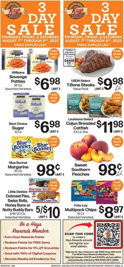 Weekly ad Hays Supermarkets 08/06/2025 - 08/11/2025