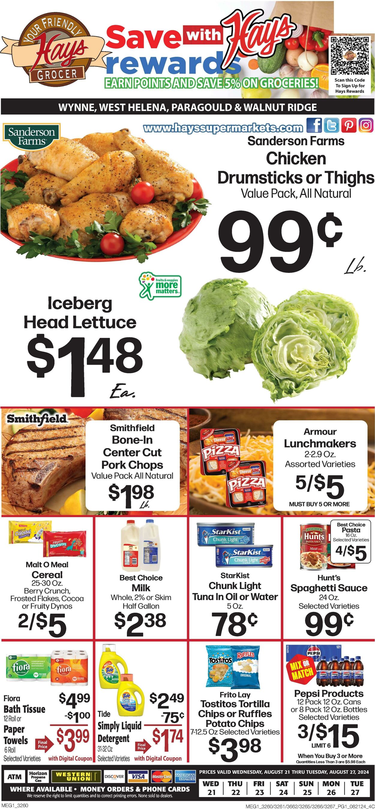 Weekly ad Hays Supermarkets 08/21/2024 - 08/27/2024