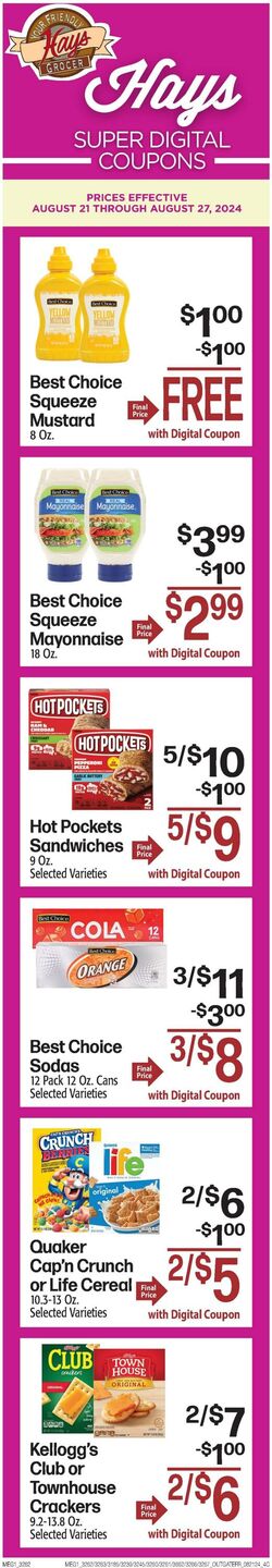 Weekly ad Hays Supermarkets 09/25/2024 - 10/01/2024