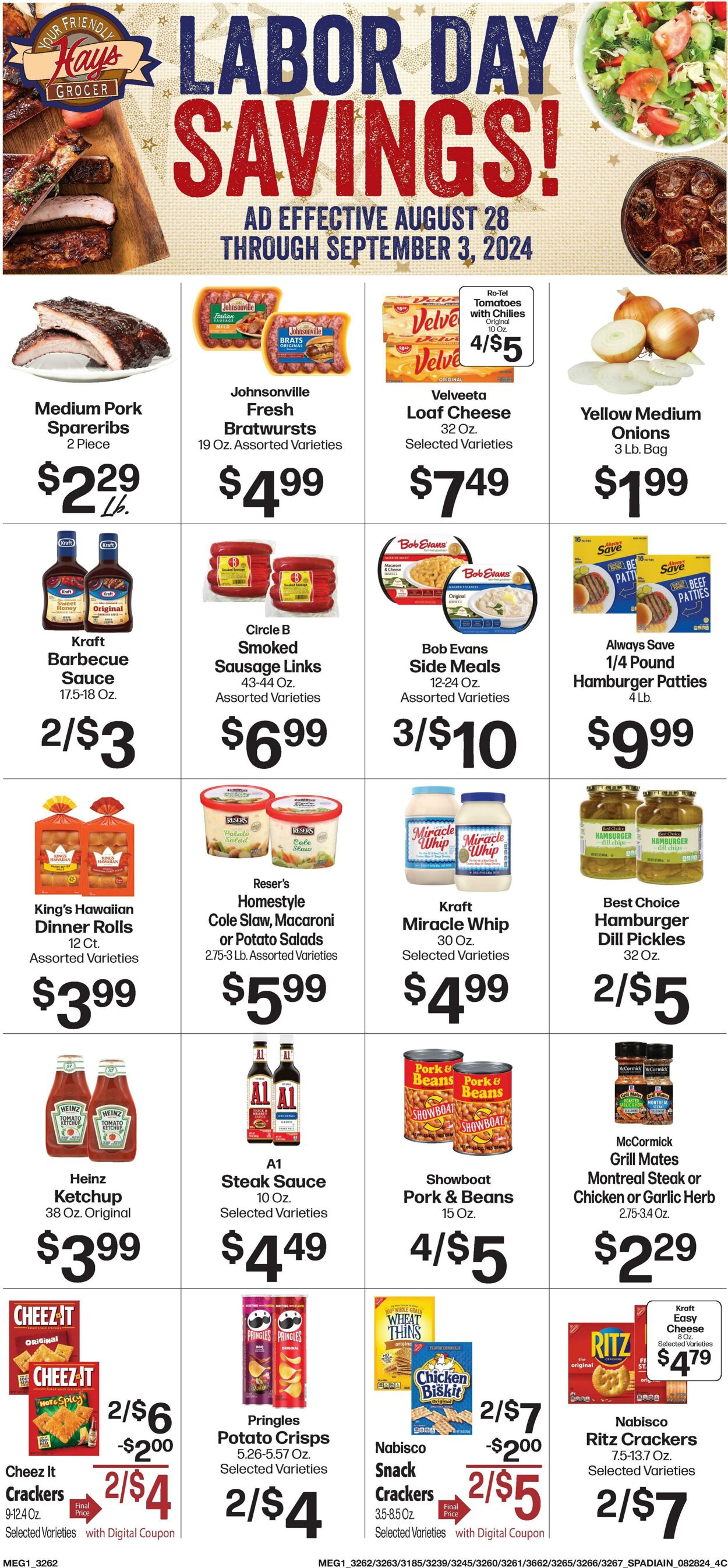 Weekly ad Hays Supermarkets 08/28/2024 - 09/03/2024