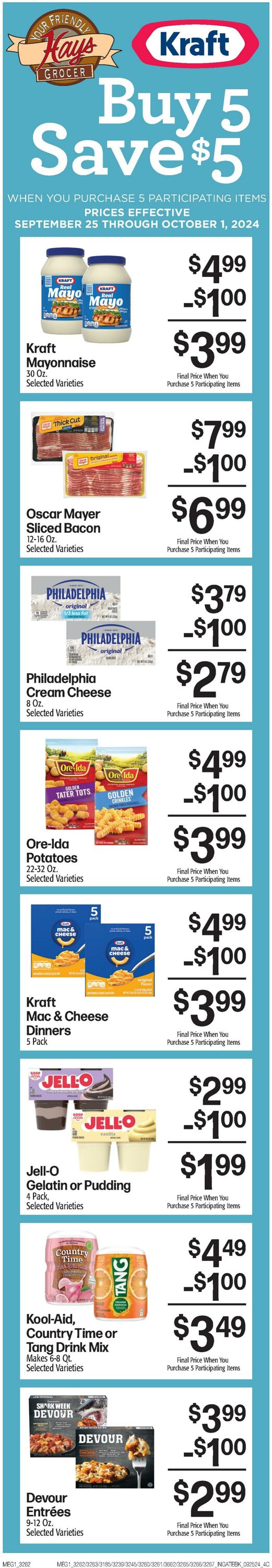 Weekly ad Hays Supermarkets 09/25/2024 - 10/01/2024