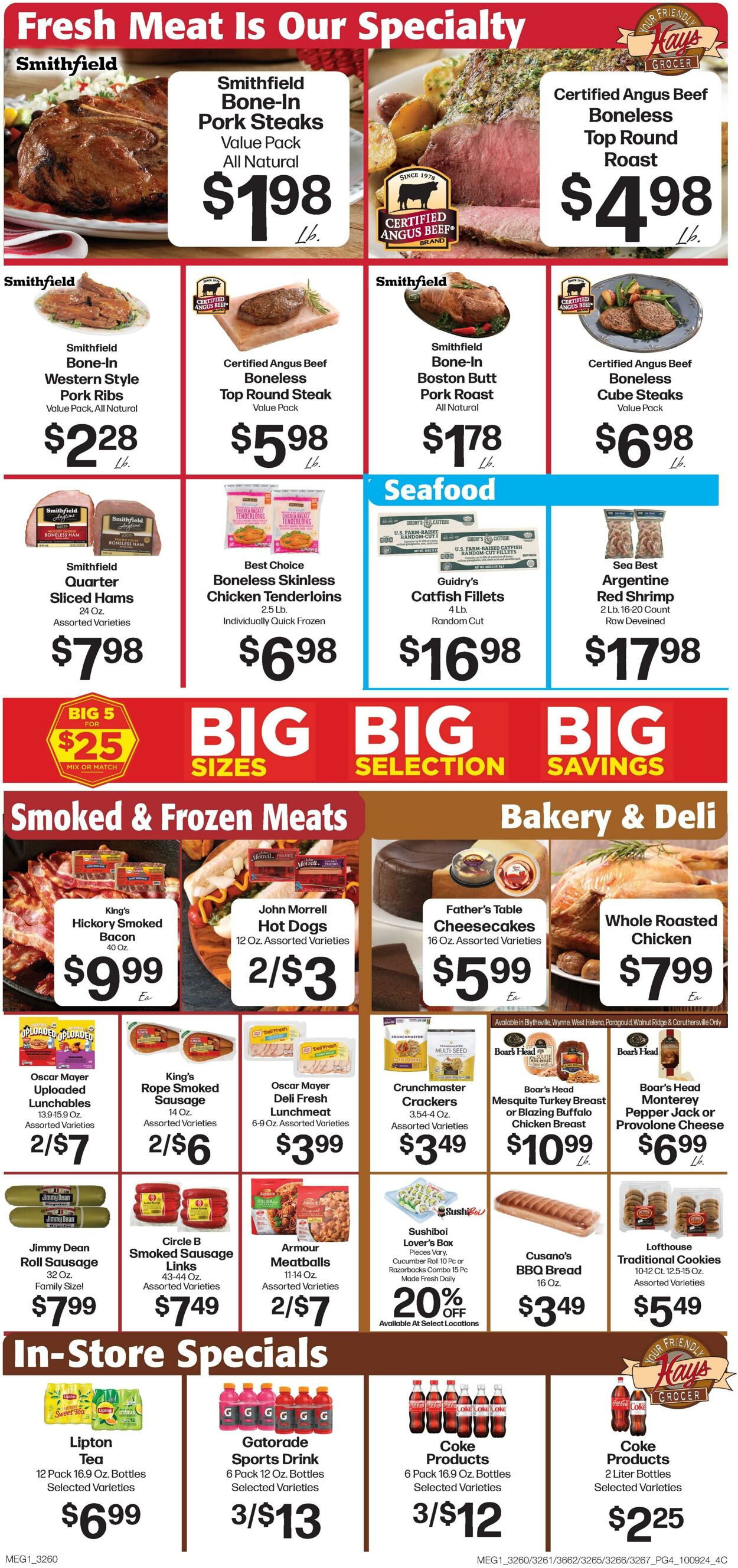 Weekly ad Hays Supermarkets 10/09/2024 - 10/15/2024