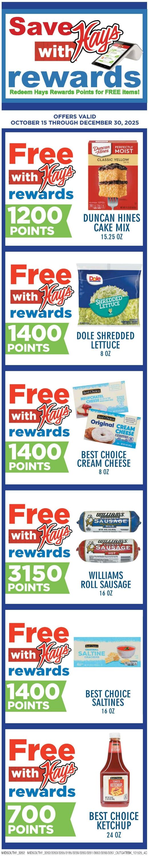 Weekly ad Hays Supermarkets 10/15/2025 - 10/21/2025