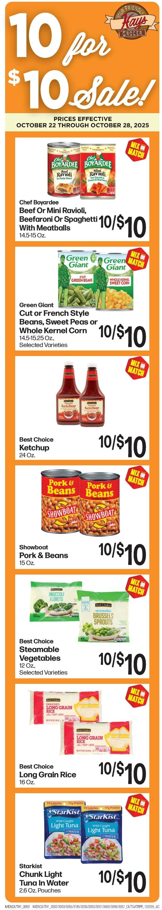 Weekly ad Hays Supermarkets 10/22/2025 - 10/28/2025