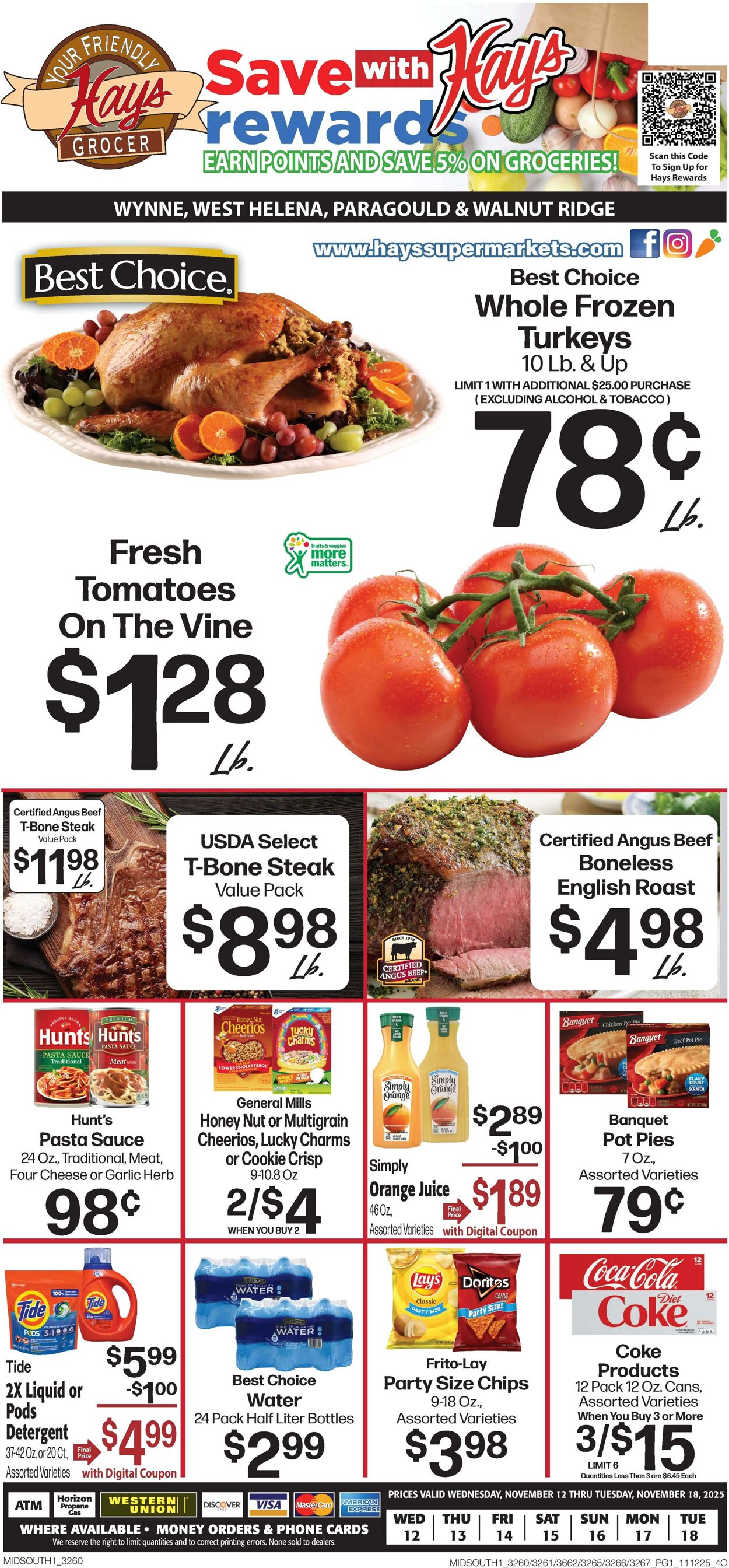 Weekly ad Hays Supermarkets 11/12/2025 - 11/18/2025