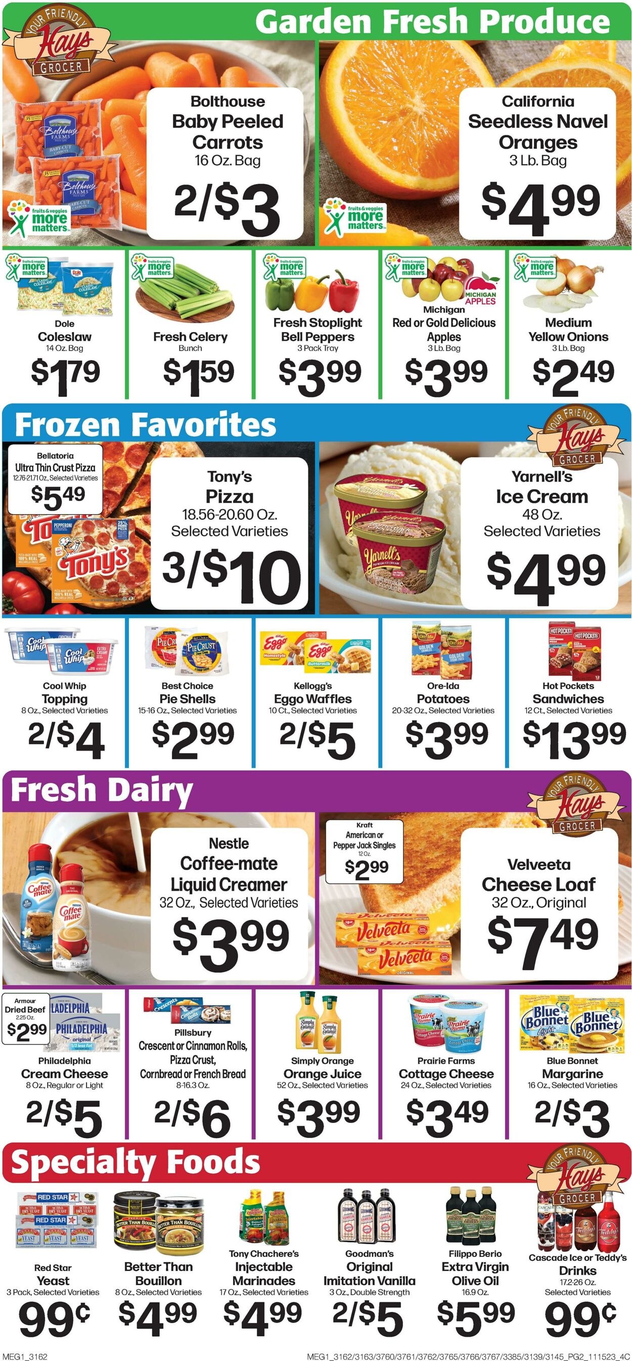 Weekly ad Hays Supermarkets 11/15/2023 - 11/23/2023