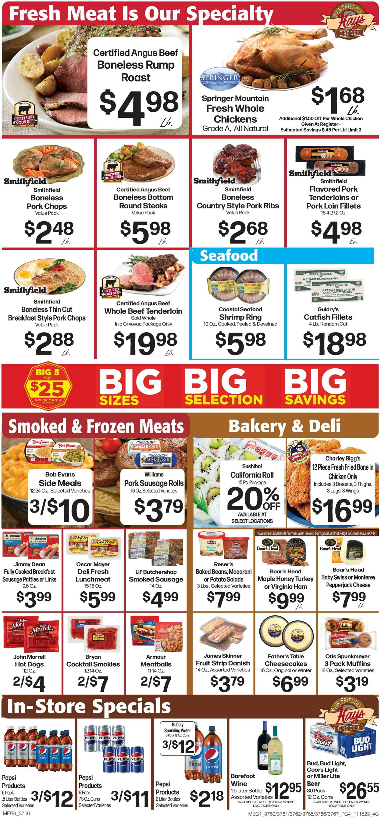 Weekly ad Hays Supermarkets 11/15/2023 - 11/23/2023