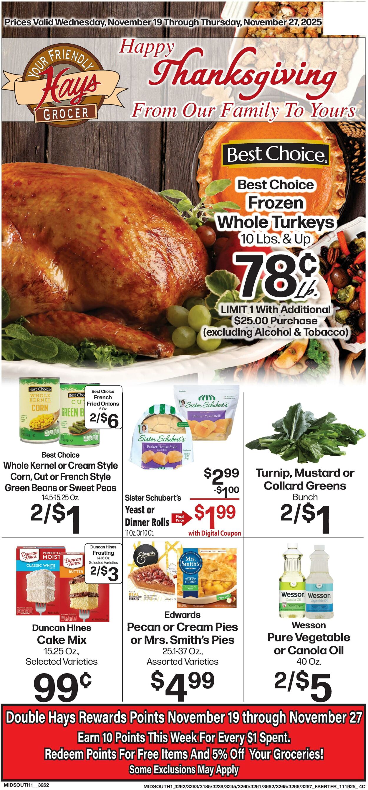 Weekly ad Hays Supermarkets 11/19/2025 - 11/27/2025