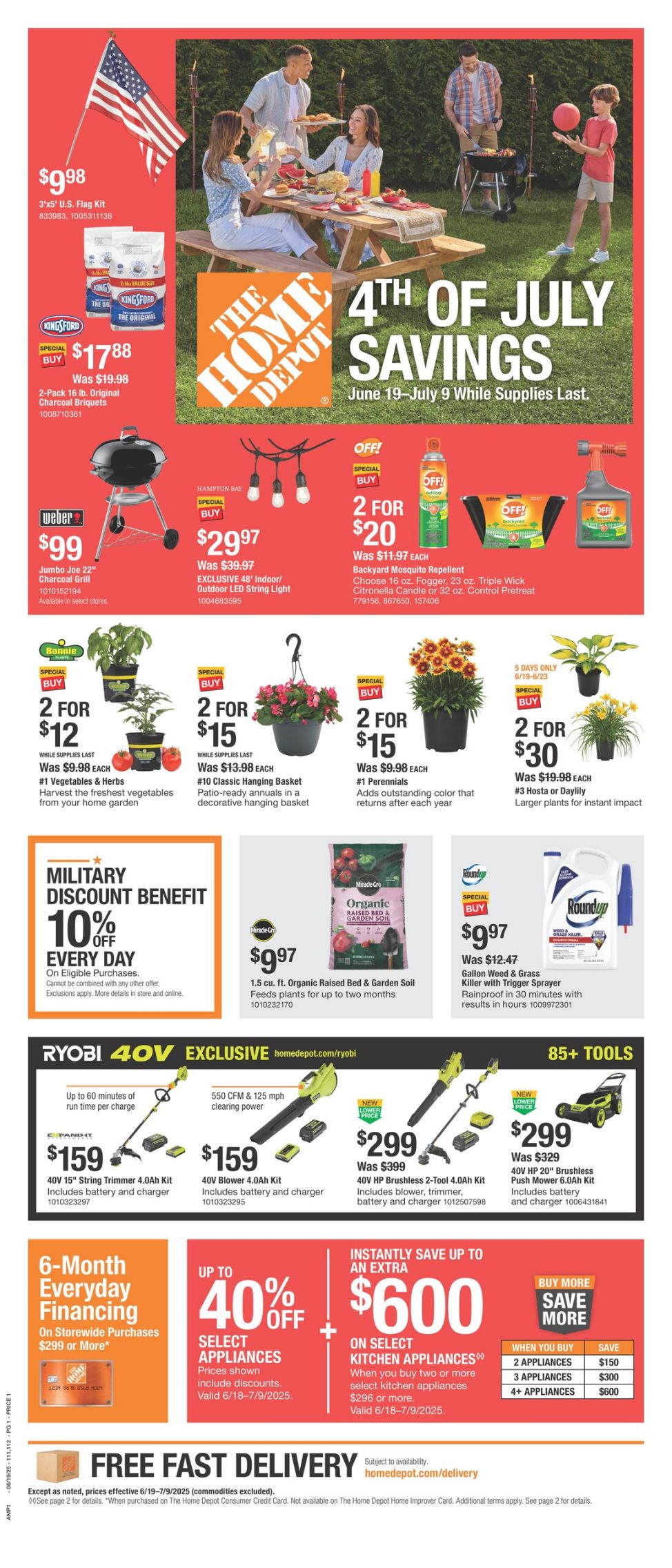 Weekly ad Home Depot 06/19/2025 - 07/09/2025