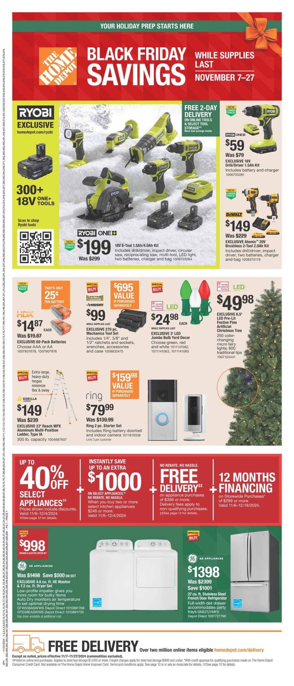 Weekly ad Home Depot 11/07/2024 - 11/29/2024