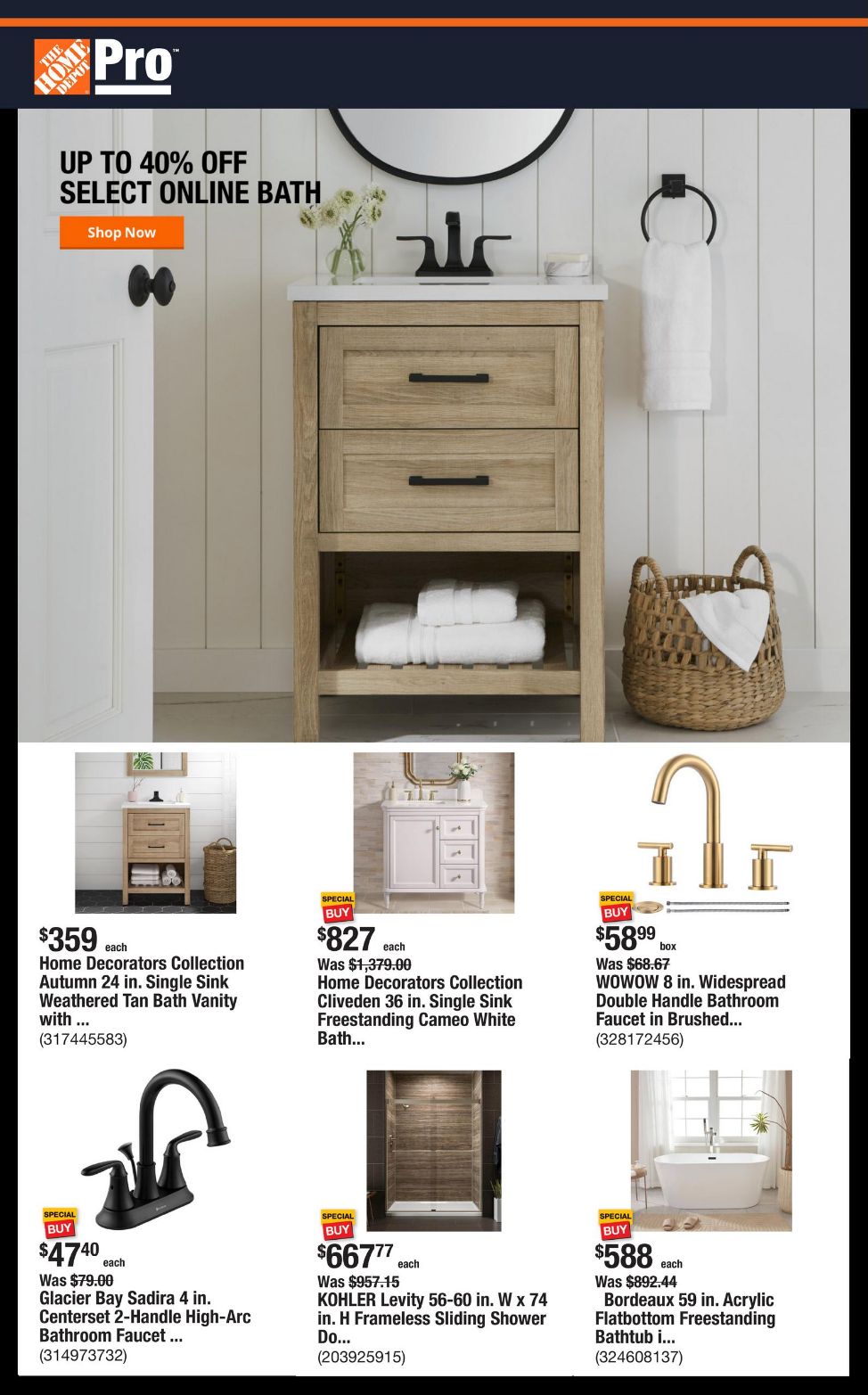 Weekly ad Home Depot 10/20/2025 - 10/27/2025