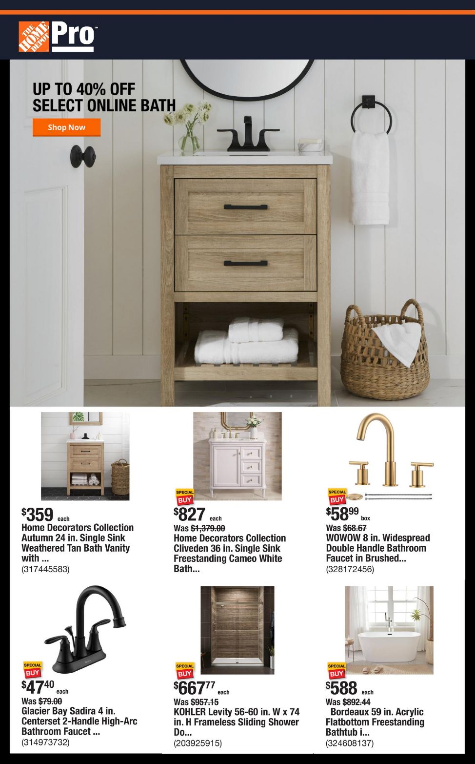 Weekly ad Home Depot 10/20/2025 - 10/27/2025