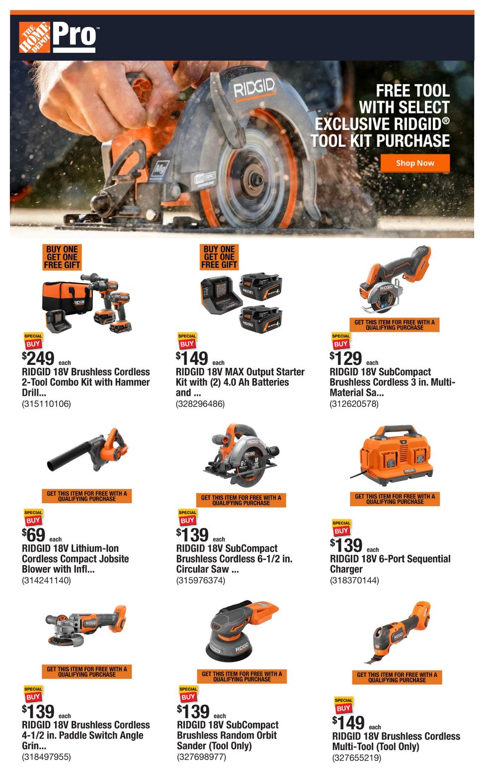 Weekly ad Home Depot 11/04/2024 - 11/13/2024