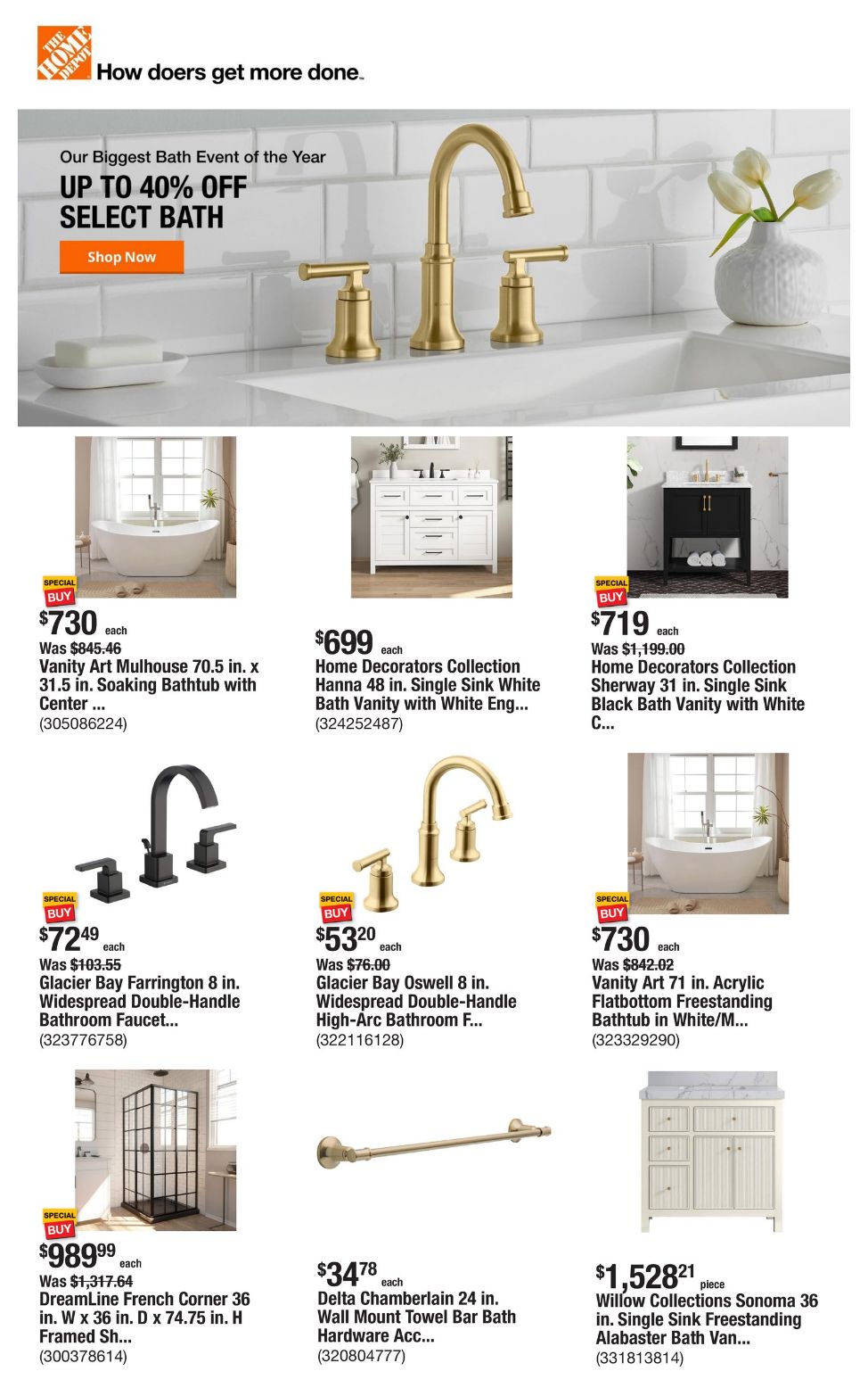 Weekly ad Home Depot 01/09/2025 - 01/16/2025