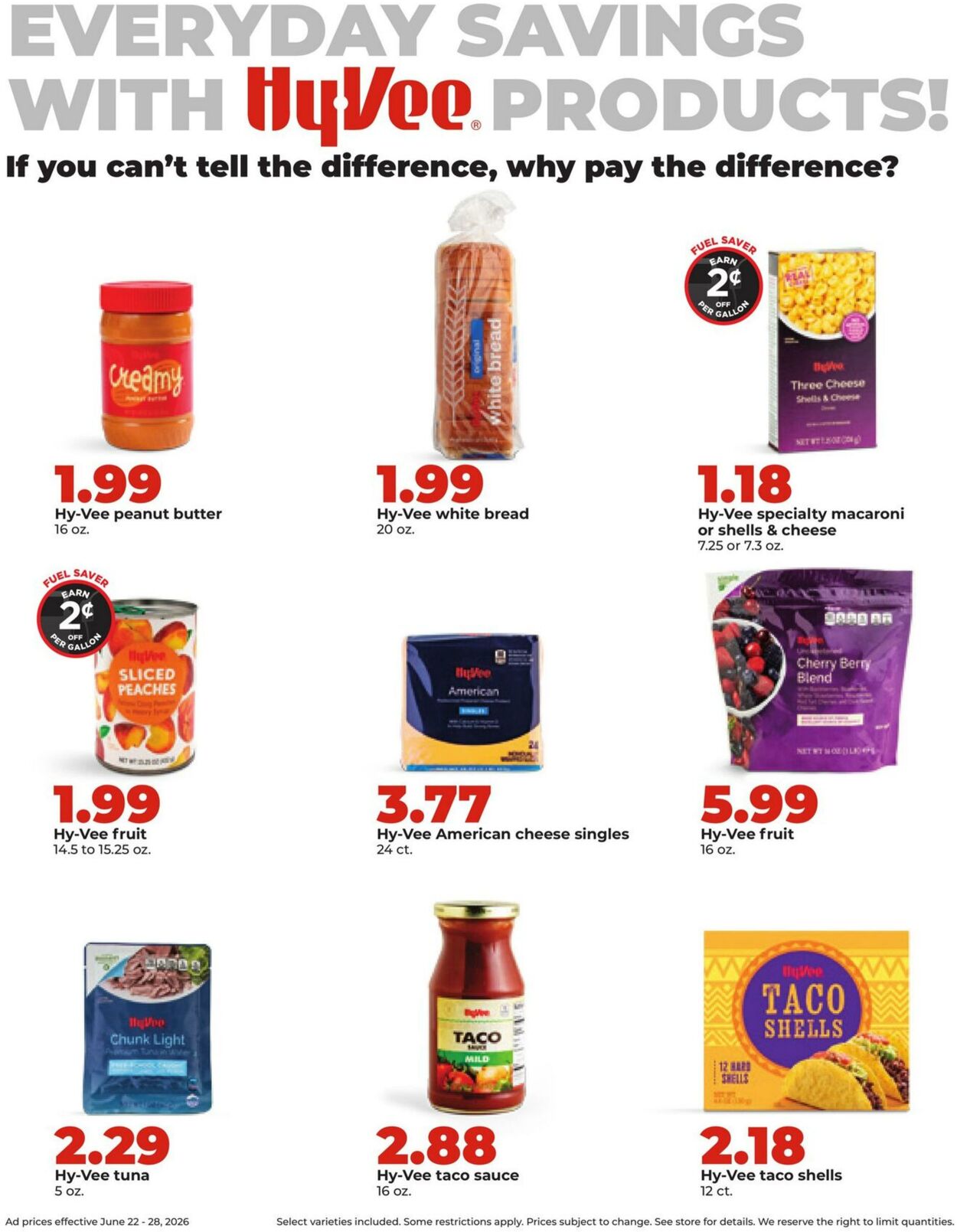 Weekly ad Hy-Vee 06/22/2026 - 06/28/2026