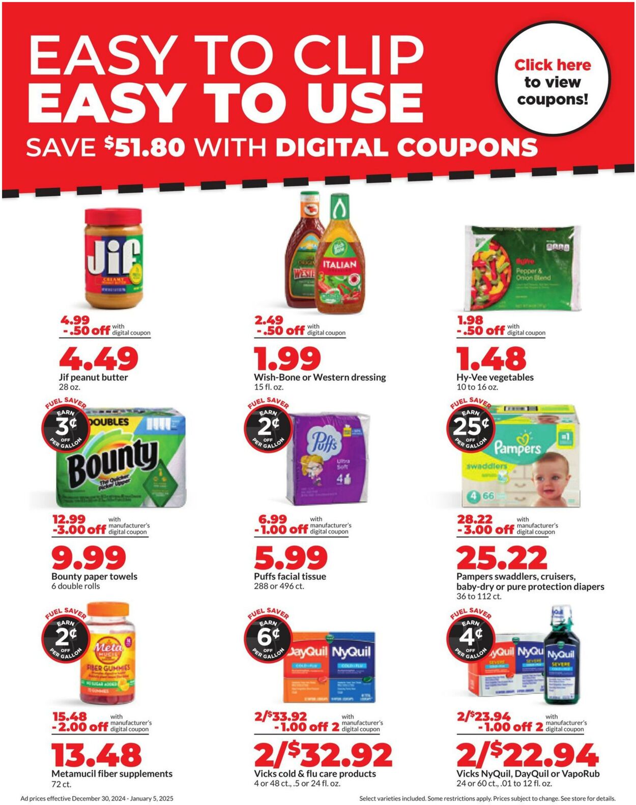 Weekly ad Hy-Vee 12/30/2024 - 01/05/2025