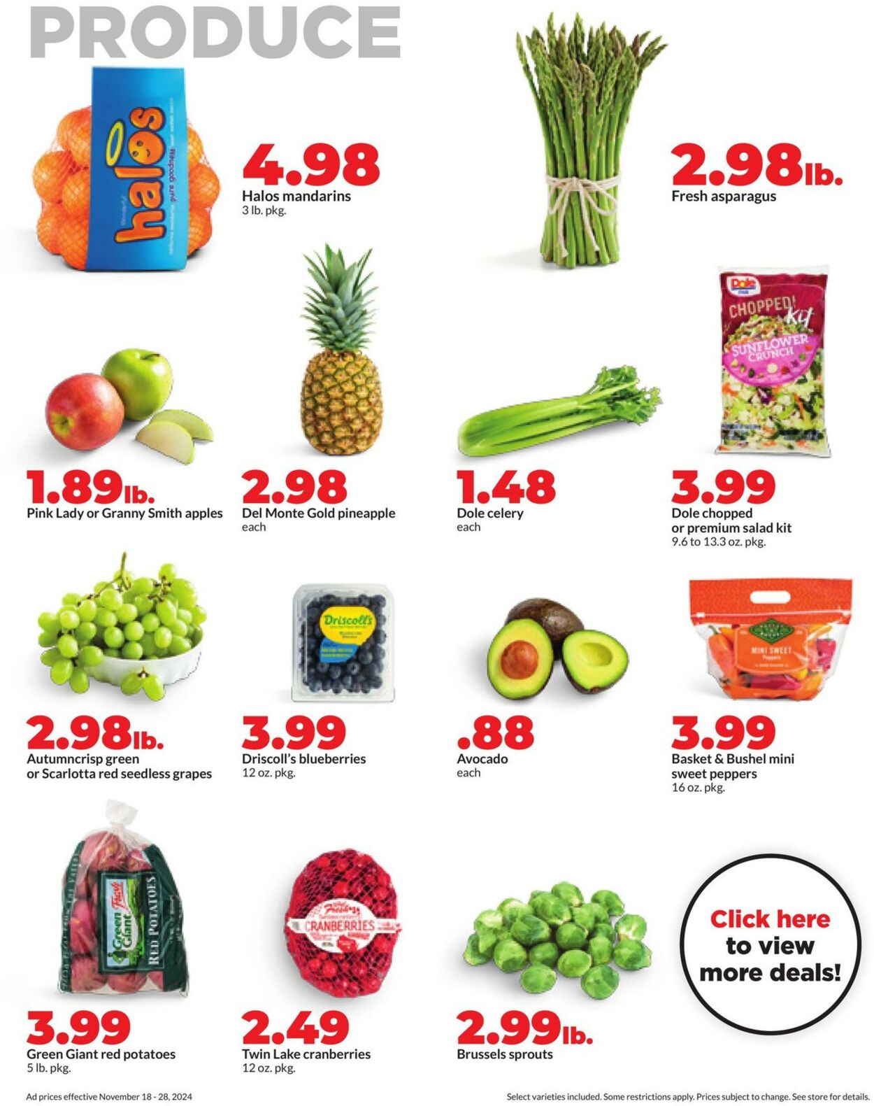 Weekly ad Hy-Vee 11/18/2024 - 11/28/2024