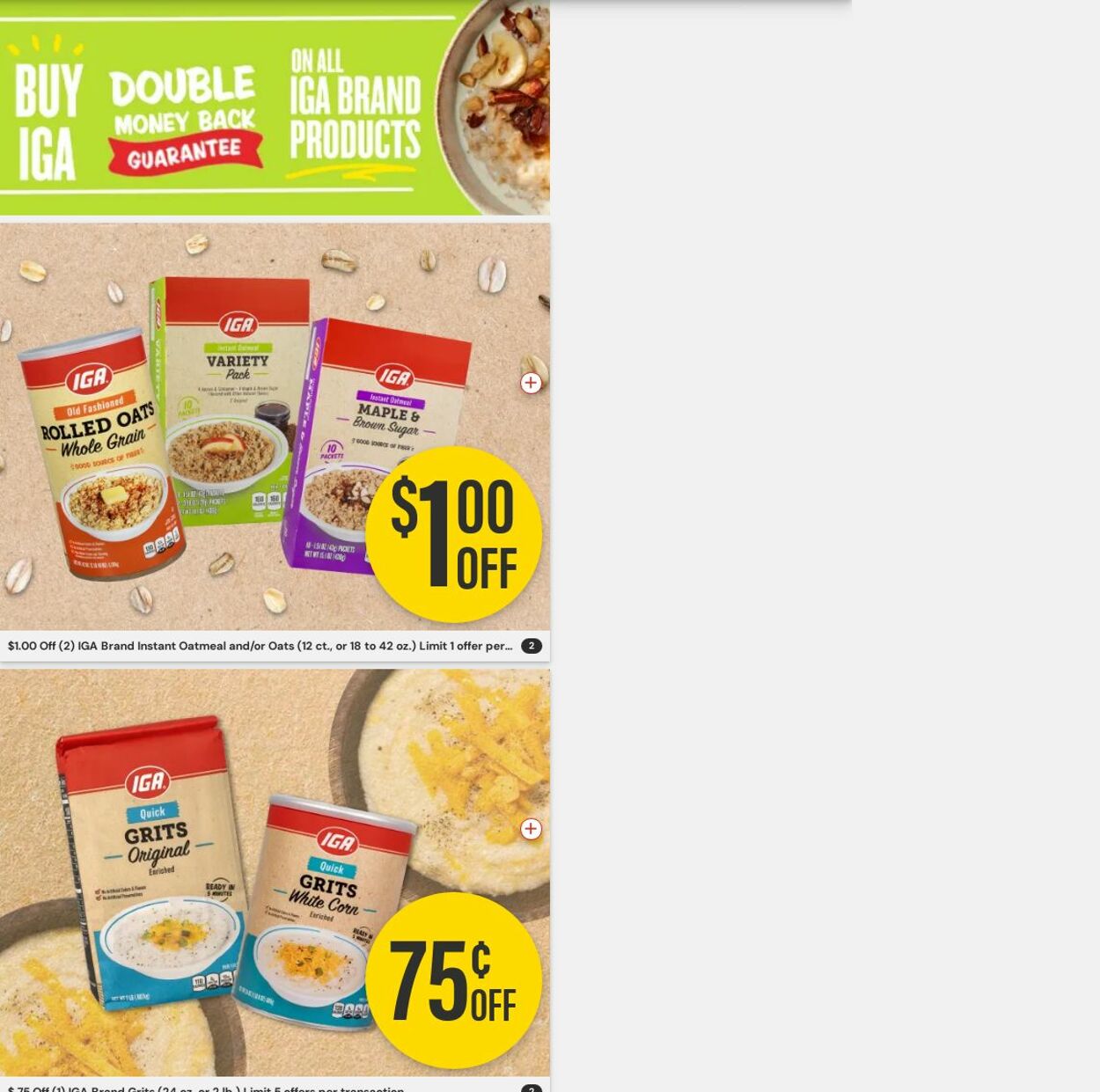 IGA Promotional weekly ads