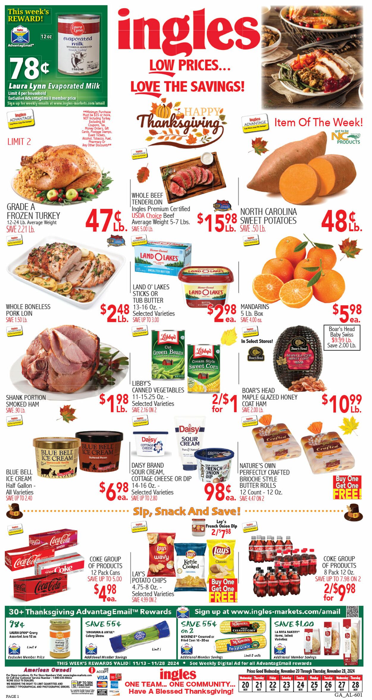 Weekly ad Ingles 11/20/2024 - 11/28/2024