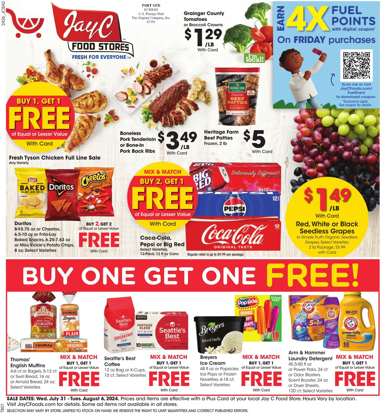 Weekly ad JayC Food Stores 07/31/2024 - 08/06/2024