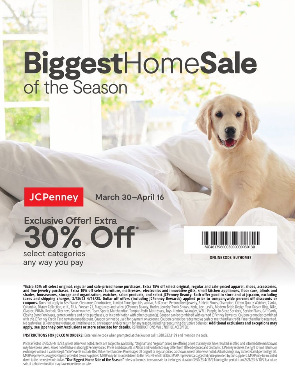 Weekly ad JC Penney 03/30/2023 - 04/16/2023
