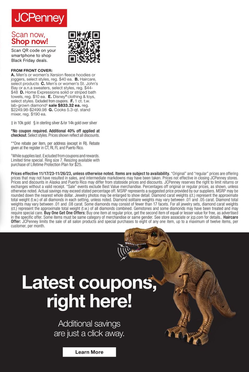 Weekly ad JC Penney 11/17/2023 - 11/26/2023