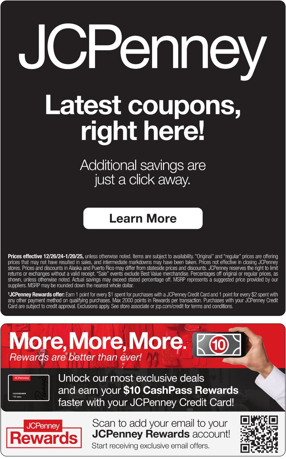 Weekly ad JC Penney 12/26/2024 - 01/20/2025