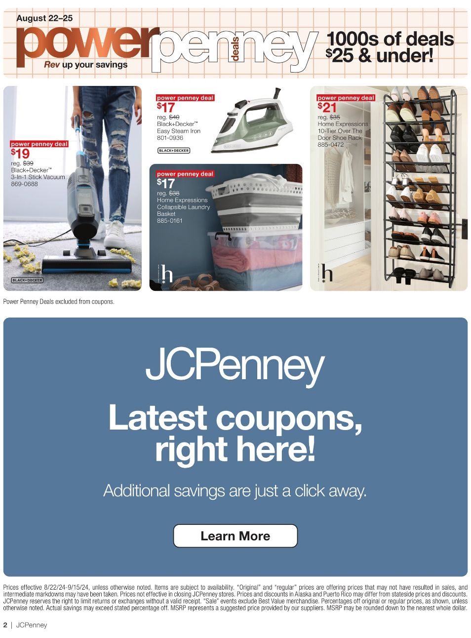 Weekly ad JC Penney 08/22/2024 - 09/15/2024