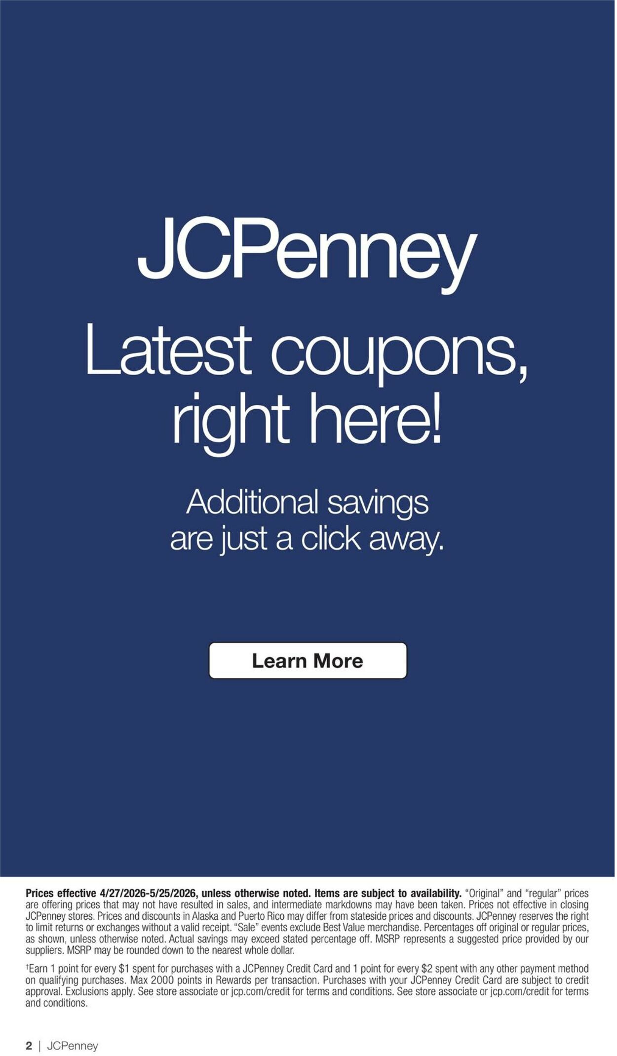 Weekly ad JC Penney 04/27/2026 - 05/25/2026