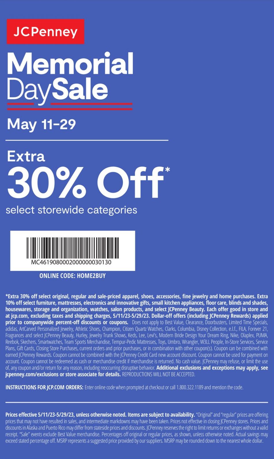 Weekly ad JC Penney 05/11/2023 - 05/29/2023
