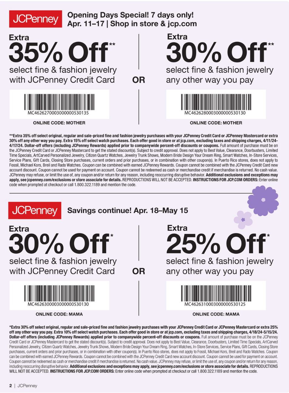 Weekly ad JC Penney 04/11/2024 - 05/15/2024