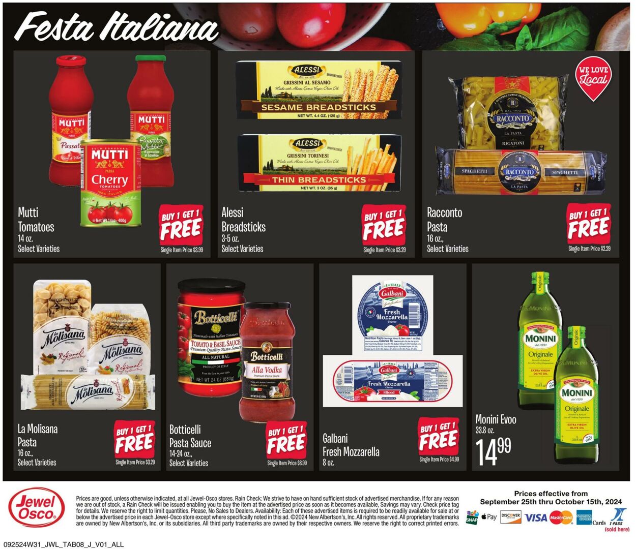 Weekly ad Jewel Osco 09/25/2024 - 10/15/2024