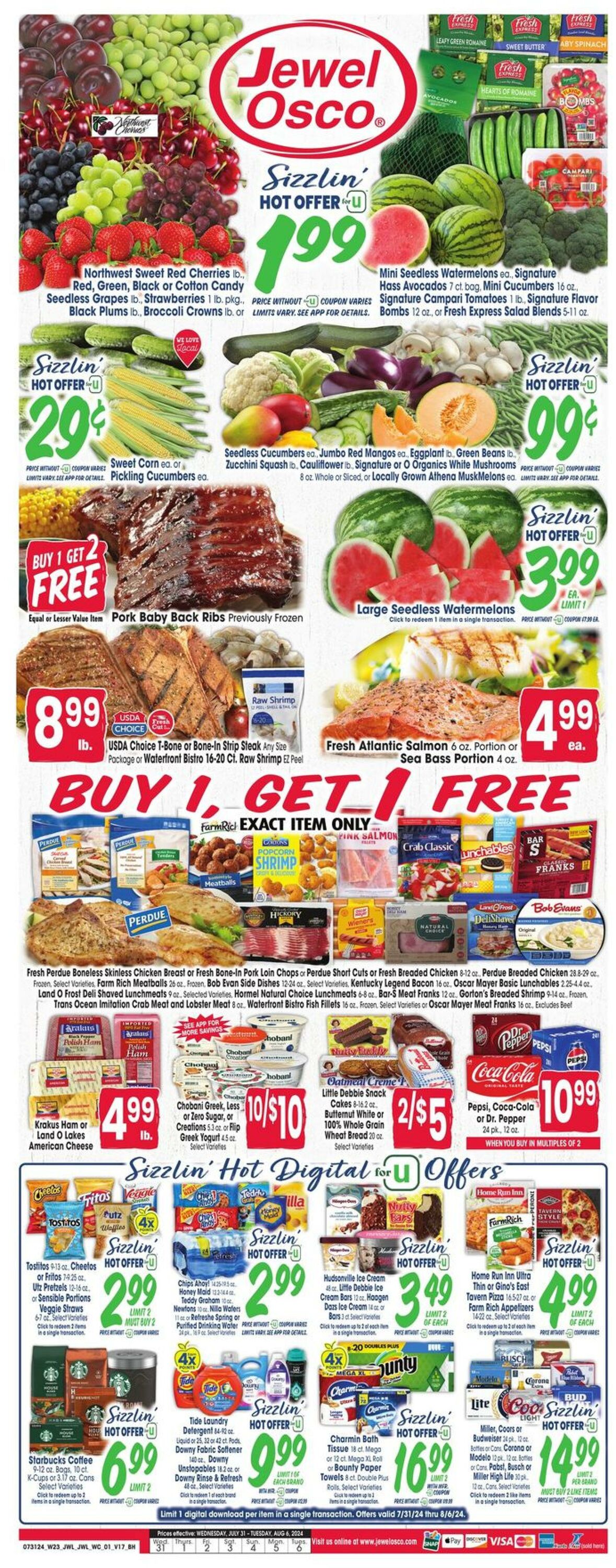 Weekly ad Jewel Osco 07/31/2024 - 08/06/2024