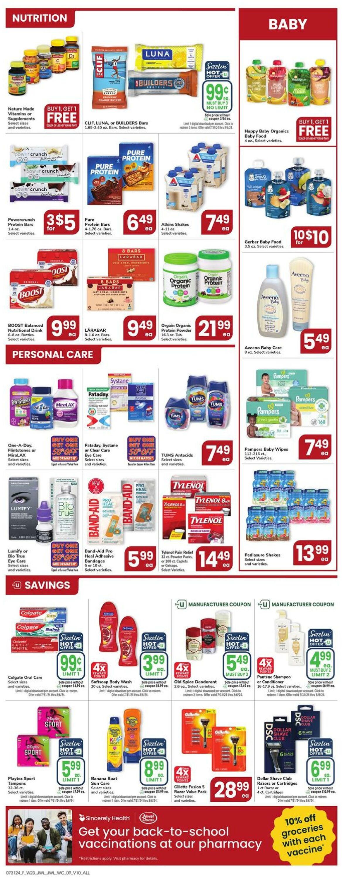 Weekly ad Jewel Osco 07/31/2024 - 08/06/2024