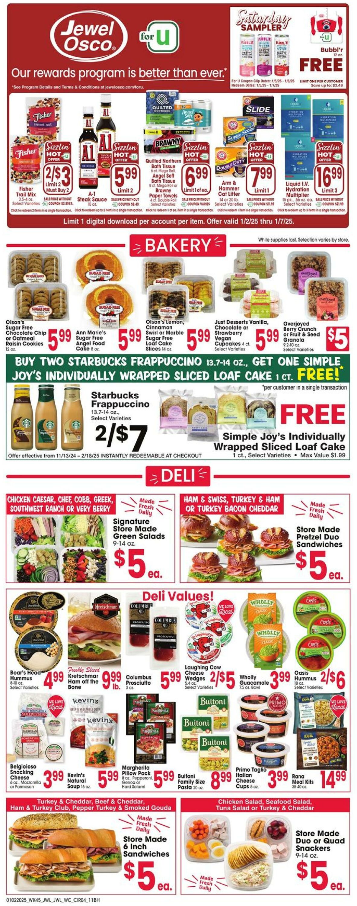 Weekly ad Jewel Osco 01/02/2025 - 01/07/2025