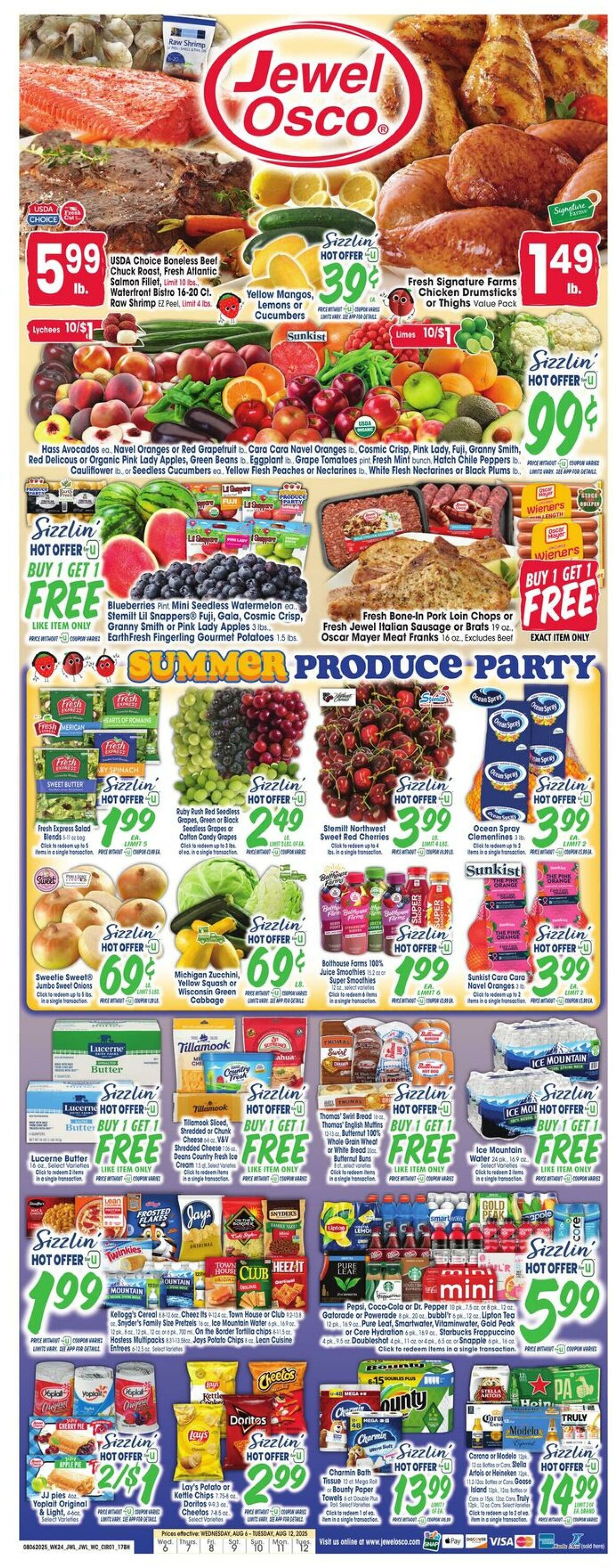 Weekly ad Jewel Osco 08/06/2025 - 08/12/2025