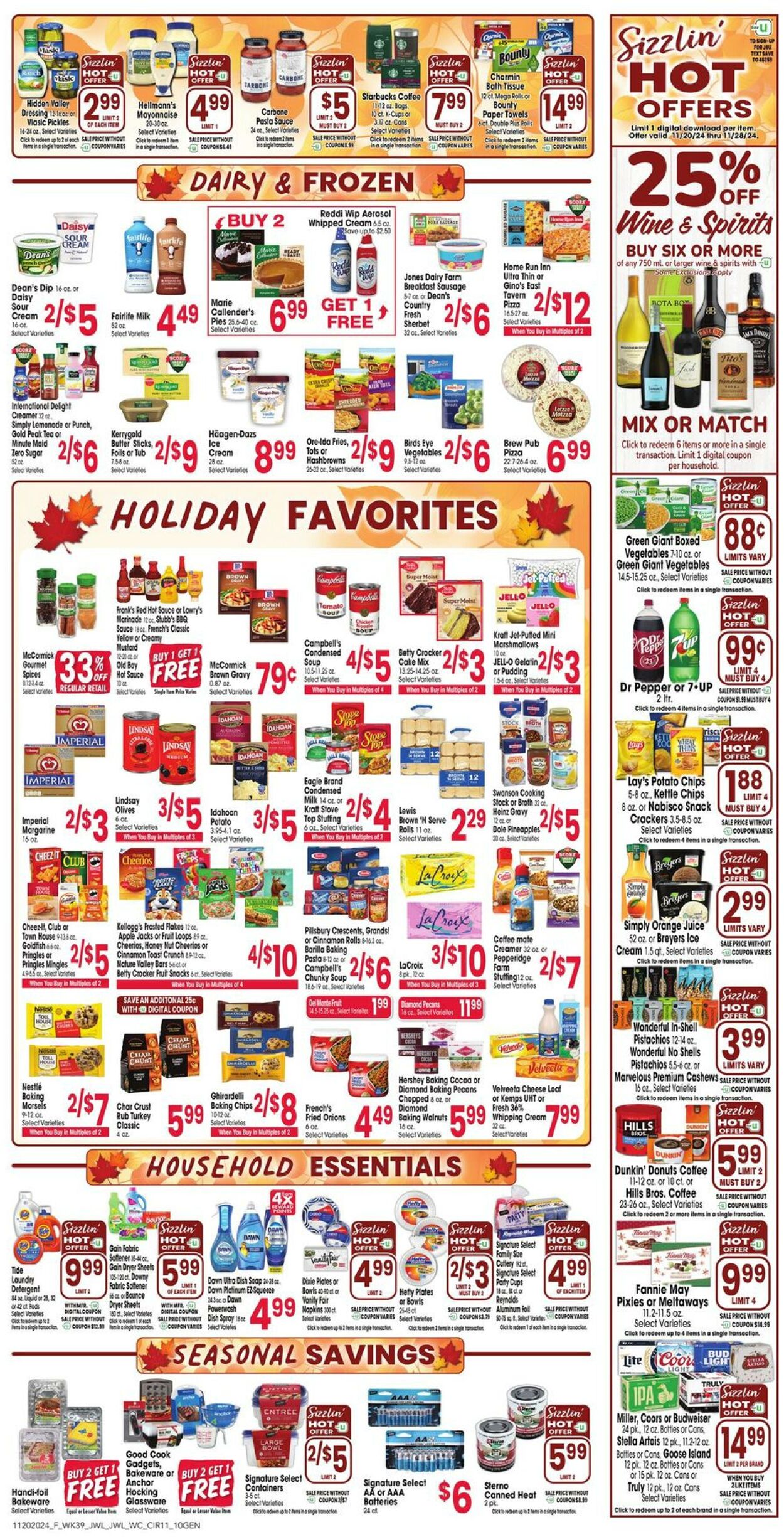 Weekly ad Jewel Osco 11/20/2024 - 11/26/2024