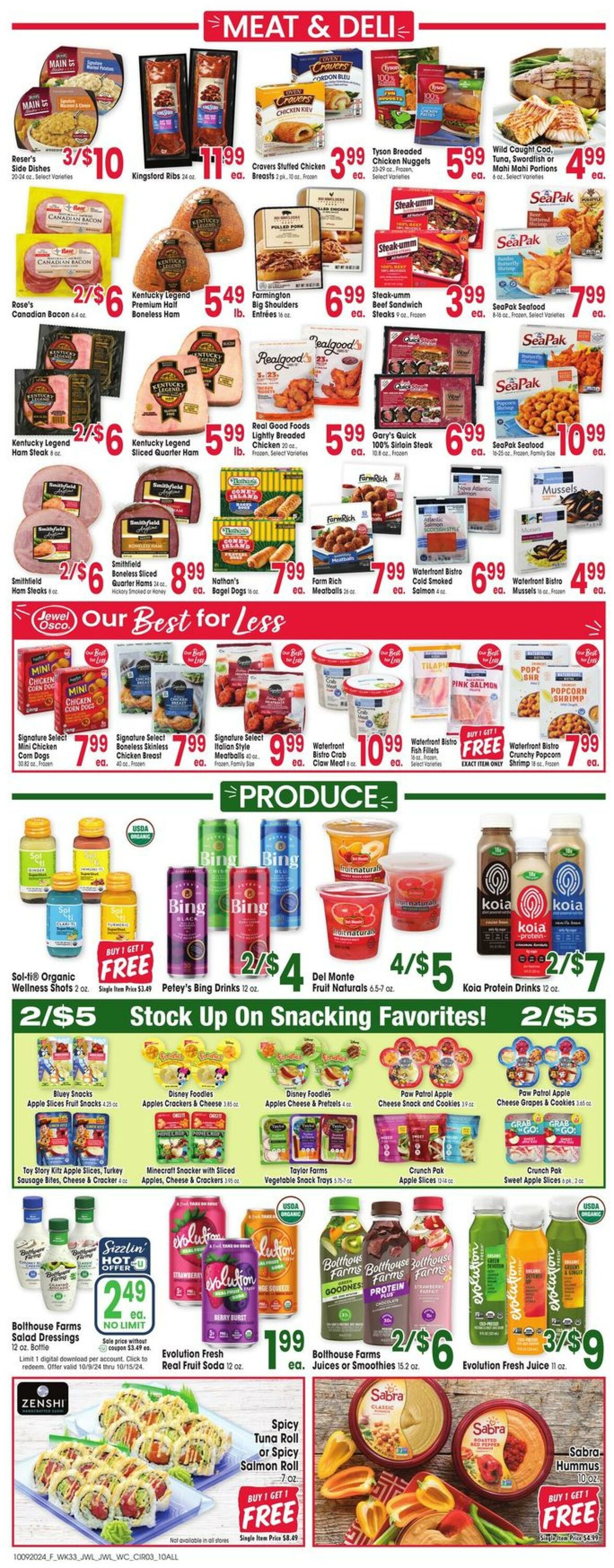 Weekly ad Jewel Osco 10/09/2024 - 10/15/2024