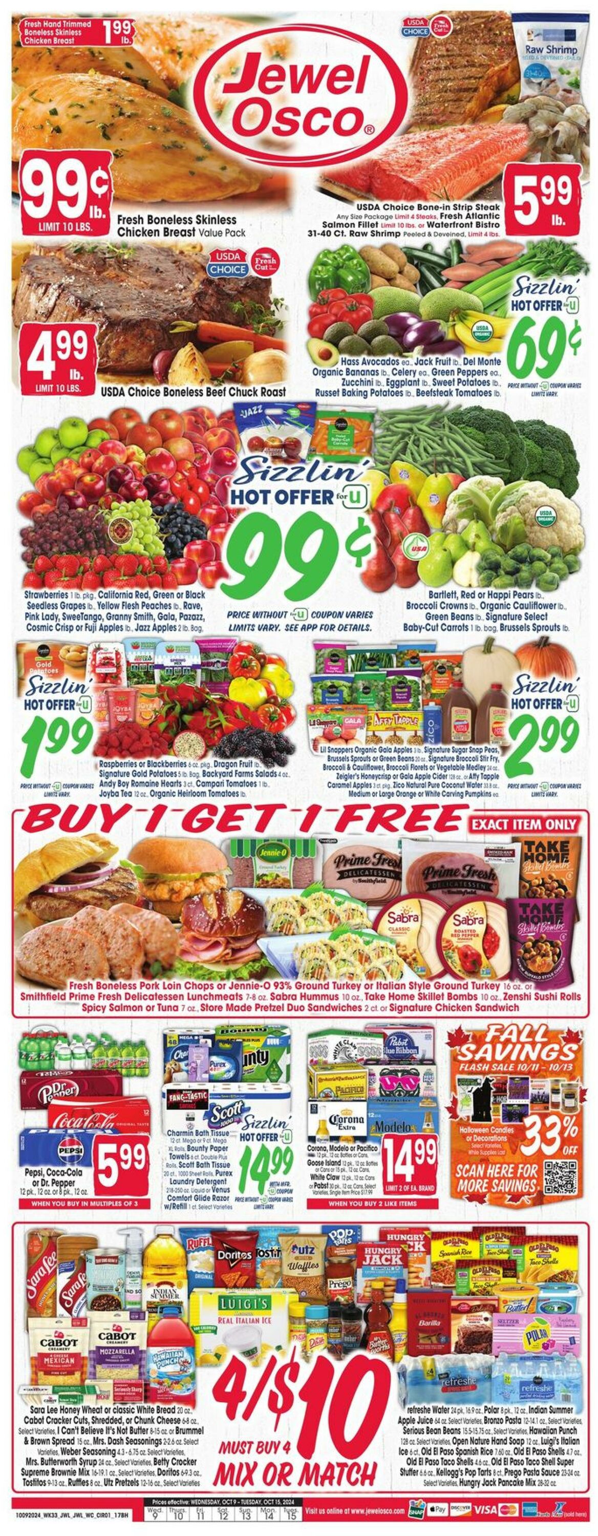 Weekly ad Jewel Osco 10/09/2024 - 10/15/2024