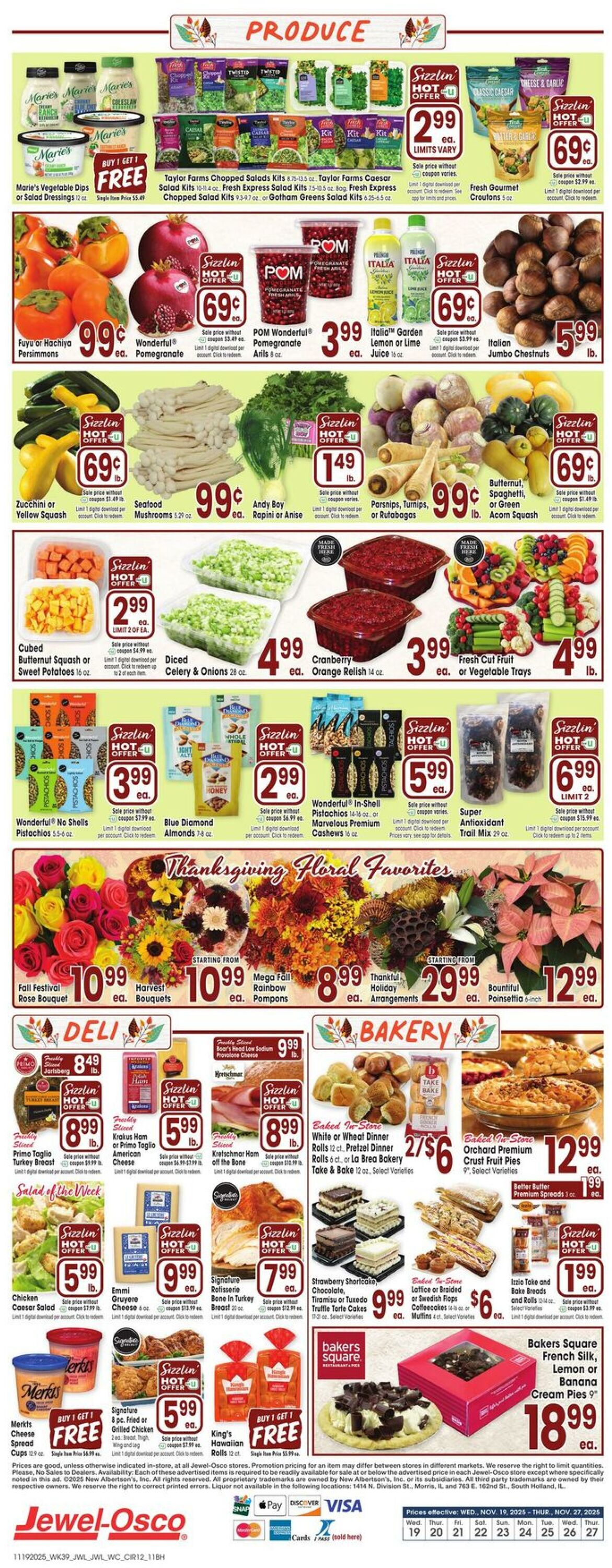 Weekly ad Jewel Osco 11/19/2025 - 11/27/2025