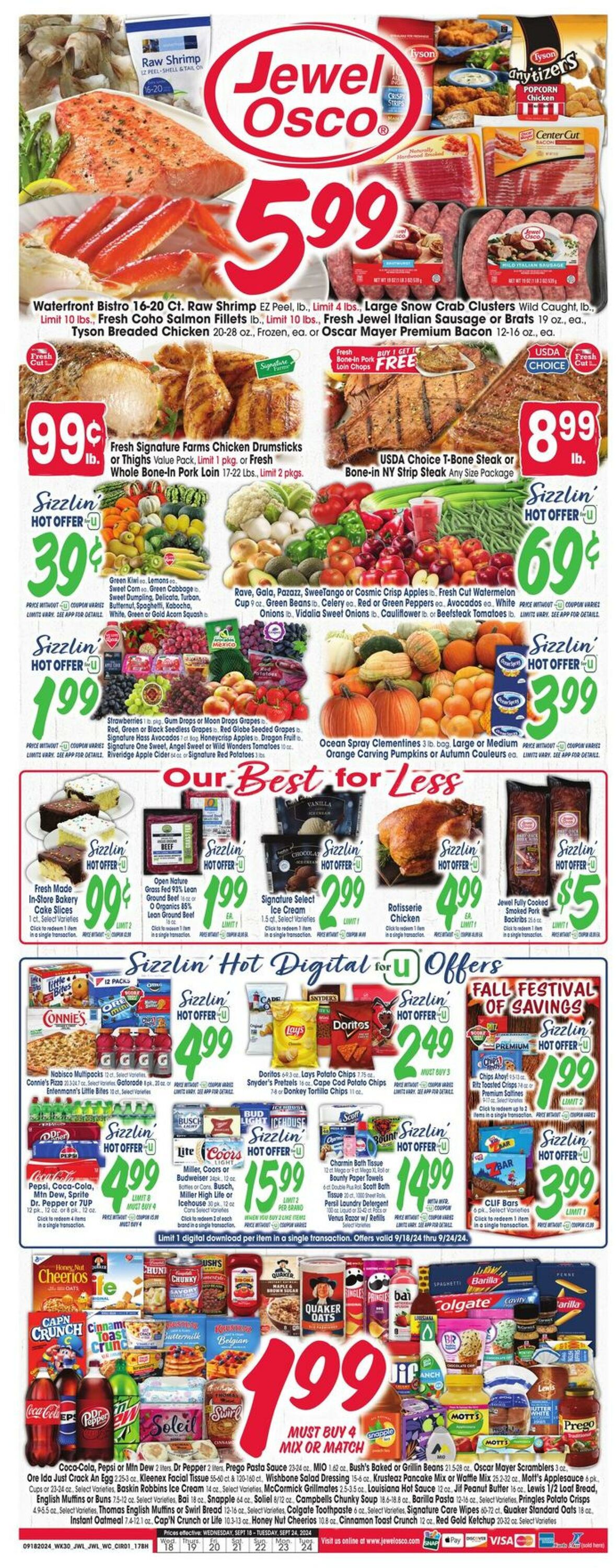 Weekly ad Jewel Osco 09/18/2024 - 09/24/2024