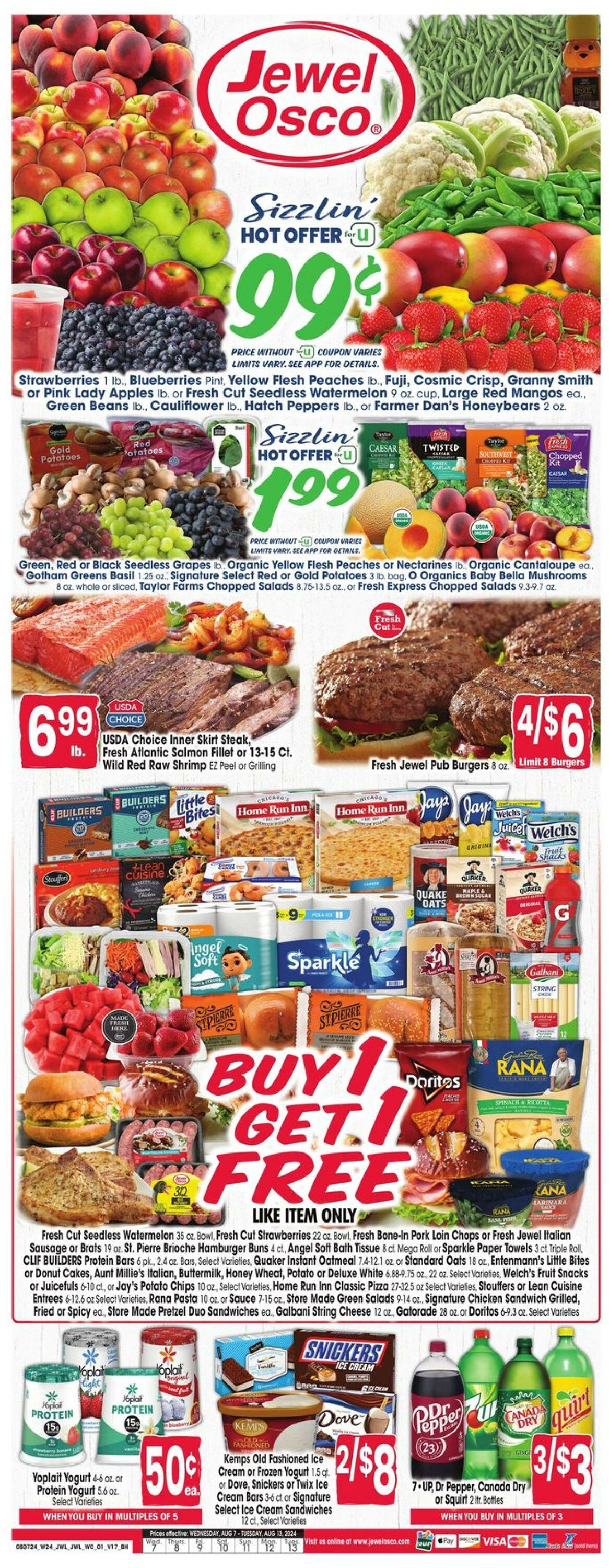 Weekly ad Jewel Osco 08/07/2024 - 08/13/2024