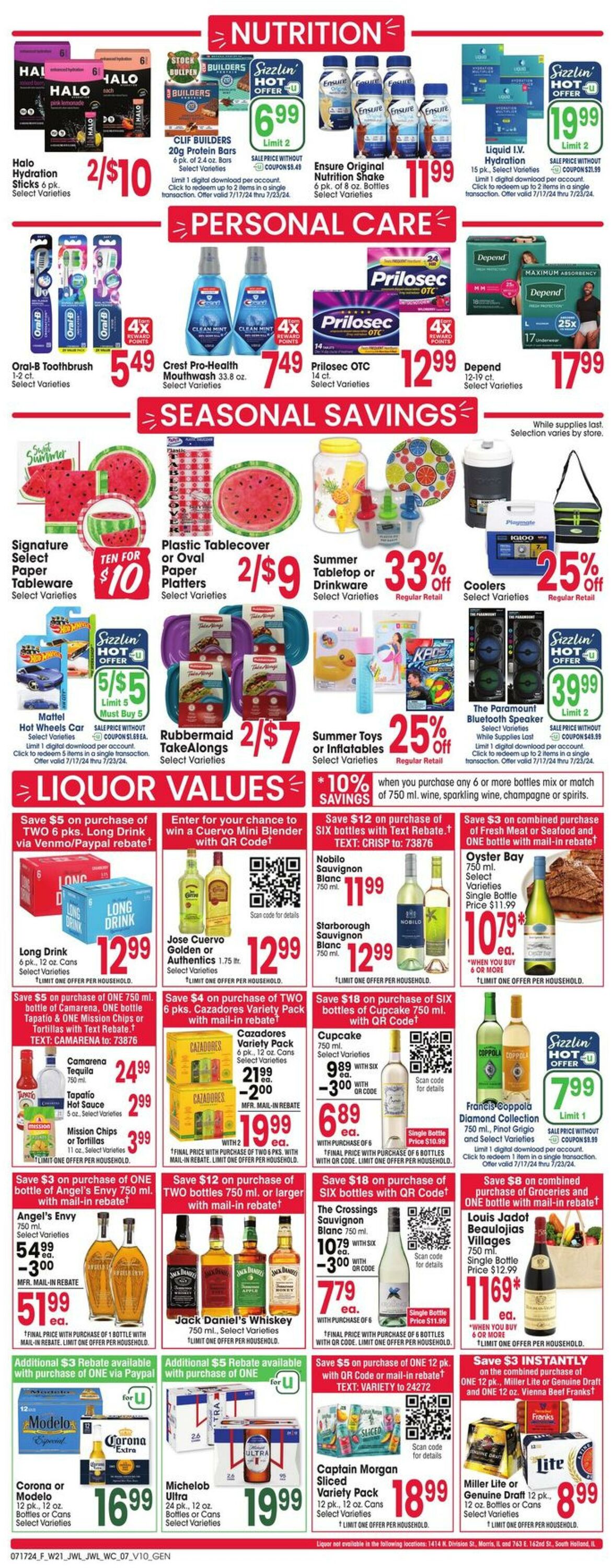 Weekly ad Jewel Osco 07/17/2024 - 07/23/2024