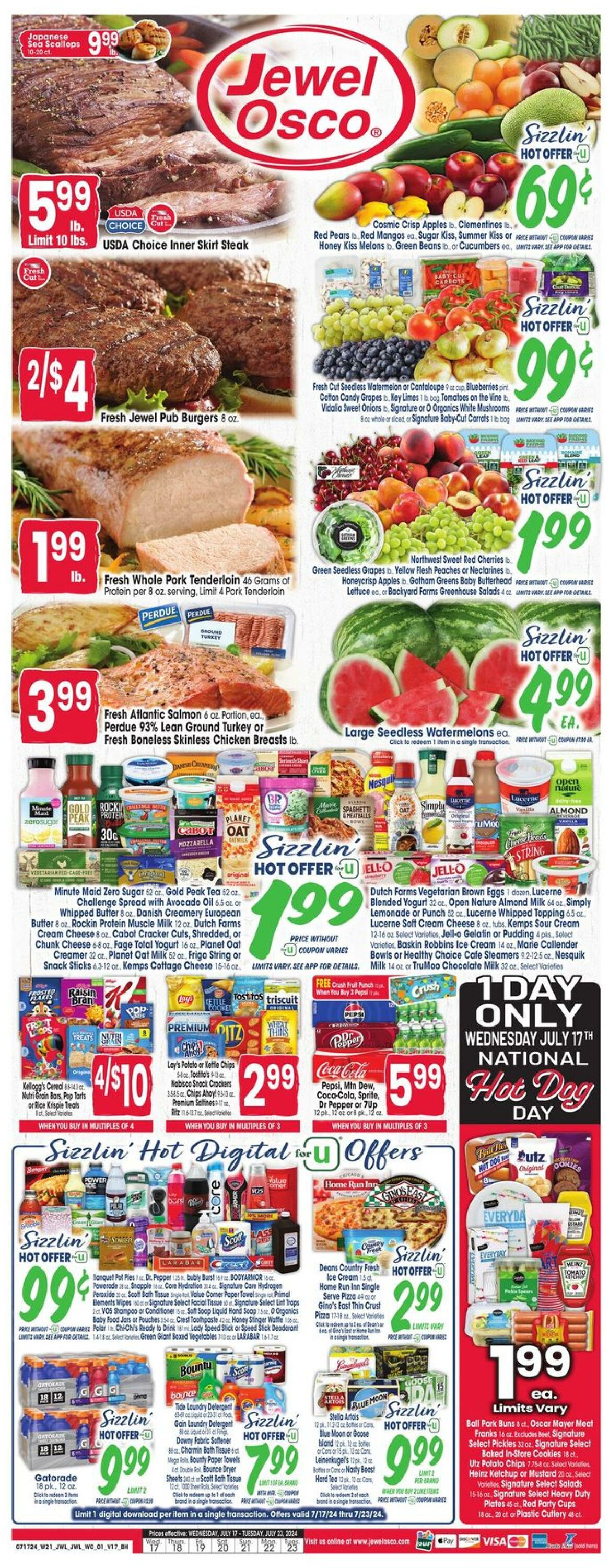 Weekly ad Jewel Osco 07/17/2024 - 07/23/2024