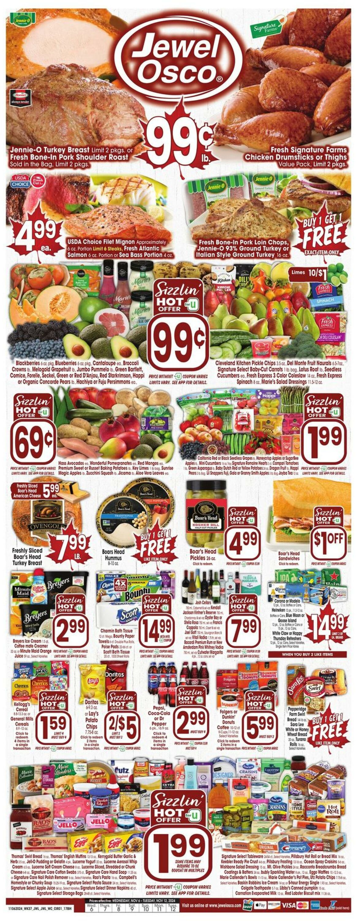 Weekly ad Jewel Osco 11/06/2024 - 11/12/2024