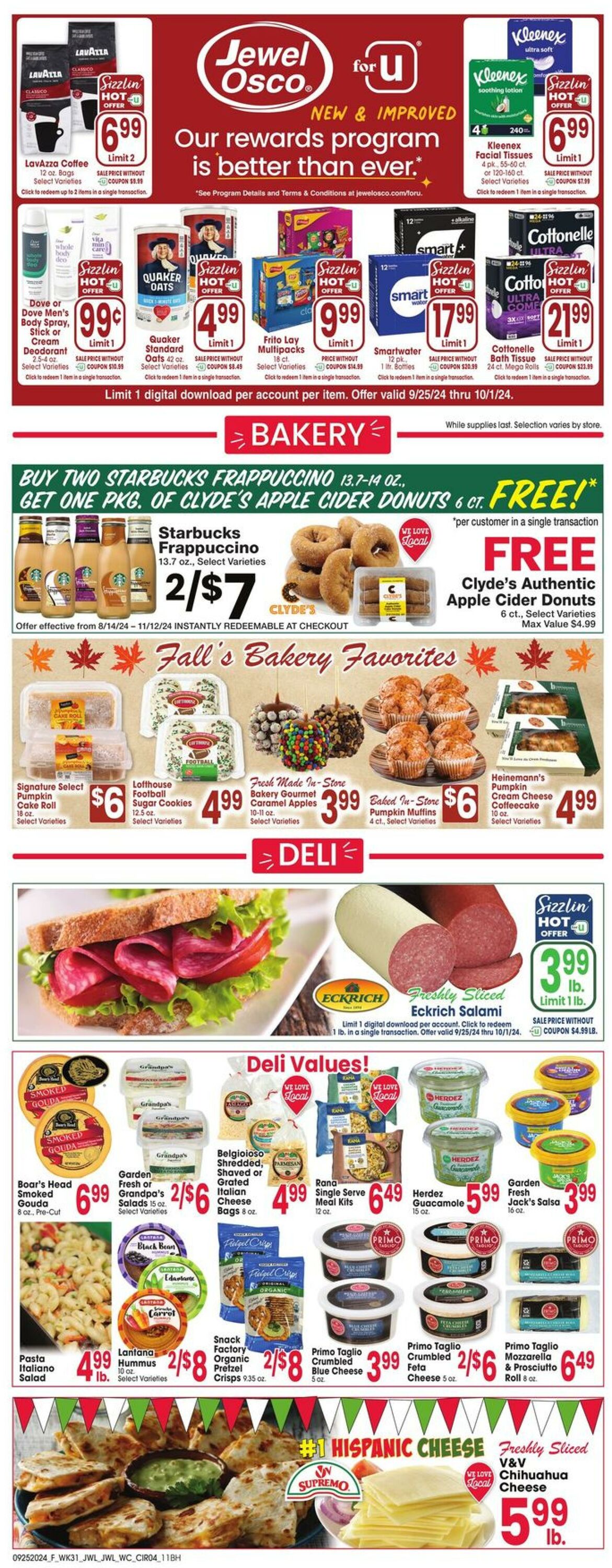 Weekly ad Jewel Osco 09/25/2024 - 10/01/2024